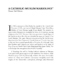 A Catholic-Muslim Mariology