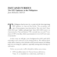 Fast and Furious: The HIV Epidemic in the Philippines