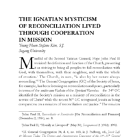The Ignatian Mysticism of Reconciliation Lived through Cooperation in Mission