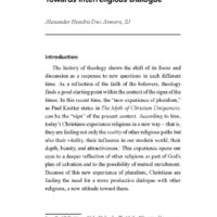 Jacques Dupuis’ Trinitarian Christology and its Contributions Towards Interreligious Dialogue