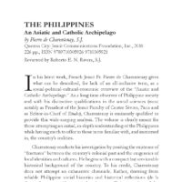 The Philippines: An Asiatic and Catholic Archipelago by Pierre de Charentenay, S.J. [BOOK REVIEW]