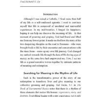 Experiencing, Living and Celebrating our Christian Story