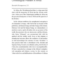 Jesus as Guest, Host, and Meal: Three Images as Approach to the Christological Problem in Africa