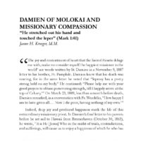 Damien of Molokai and Missionary Compassion