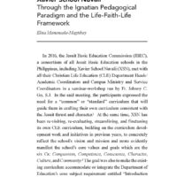 Designing the Grade 12 Christian Life Education Curriculum of Xavier School Nuvali Through the Ignatian Pedagogical Paradigm and the Life-Faith-Life Framework