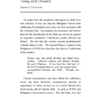 500 Years of Catholic Faith in the Philippines: Today and Onward