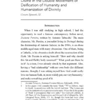 Divine Flesh: The Interplay Between Human and Divine in the Double Movement of Deification of Humanity and Humanization of Divinity