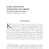 Karl Rahner’s Theology of Grace: The Supernatural Existential