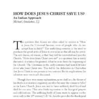 How Does Jesus Christ Save Us? An Indian Approach
