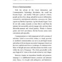 Catholicism is Communication