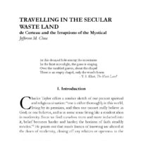 Travelling in the Secular Waste Land: de Certeau and the Irruptions of the Mystical