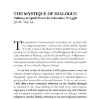 The Mystique of Dialogue: Pathway to Spirit Power for Liberative Struggle