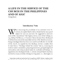 A Life in the Service of the Church in the Philippines and of Asia