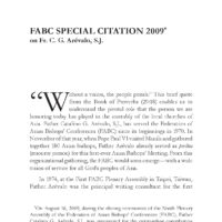 FABC Special Citation 2009