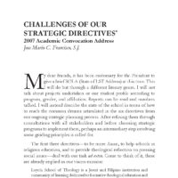 Challenges of Our Strategic Directives