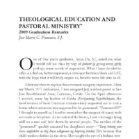 Theological Education and Pastoral Ministry