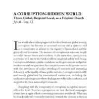A Corruption-Ridden World: Think Global, Respond Local, as a Filipino Church