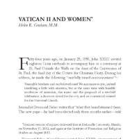 Vatican II and Women