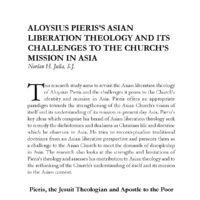 Aloysius Pieris’s Asian Liberation Theology and Its Challenges to the Church’s Mission in Asia