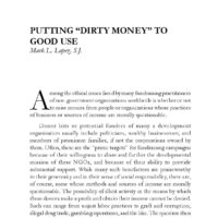 Putting “Dirty Money” to Good Use