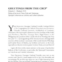 Greetings from the CBCP