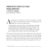 Prostitution in the Philippines: A Time for Change