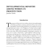 Developmental Ministry among Women in Prostitution