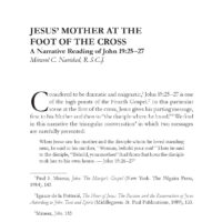 Jesus’ Mother at the Foot of the Cross: A Narrative Reading of John 19:25–27