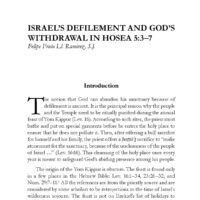 Israel’s Defilement and God’s Withdrawal in Hosea 5:3–7