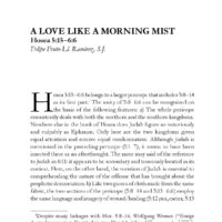 A Love Like a Morning Mist: Hosea 5:15–6:6
