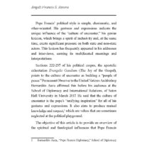 Pope Francis and The Culture of Encounter