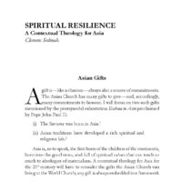 Spiritual Resilience: A Contextual Theology for Asia