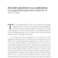 Peter’s Journey as a Disciple: An Exegetical-Theological Study of John 21:15–19