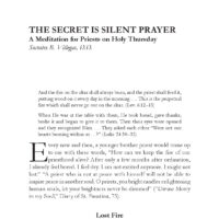 The Secret is Silent Prayer: A Meditation for Priests on Holy Thursday