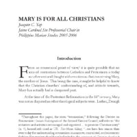 Mary is for All Christians