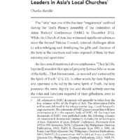 FABC Theology of the Laity and Its Relevance for Forming Leaders in Asia’s Local Churches