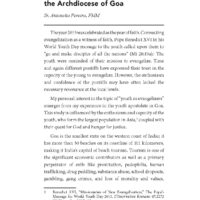 The FABC Vision of Youth as Evangelizers in Asia, Particularly in the Archdiocese of Goa, India