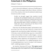 The FABC Vision of Inculturation and the Pedagogical Renewal of Catechesis in the Philippines