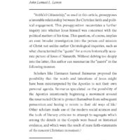 “Faithful Citizenship” in the Person of Jesus