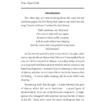 In the Realm of Silence, I Long for the Missing