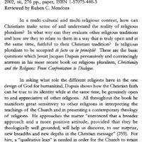 [BOOK REVIEW] Christianity and the Religions: From Confrontation to Dialogue By Jacques Dupuis, S.J.