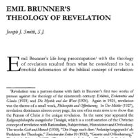 Emil Brunner's Theology of Revelation