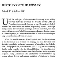 History of the Rosary