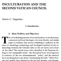 Inculturation and the Second Vatican Council
