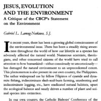 Jesus, Evolution and the Environment: A Critique of the CBCP's Statement on the Environment