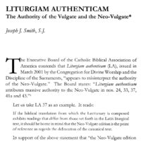 Liturgiam Authenticam: The Authority of the Vulgate and the Neo-Vulgate
