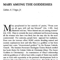 Mary among the Goddesses