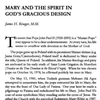 Mary and the Spirit in God's Gracious Design