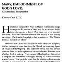 Mary, Embodiment of God's Love: A Historical Perspective