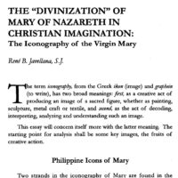 The "Divinization" of Mary of Nazareth in Christian Imagination: The Iconography of the Virgin Mary